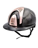 Kep Italia Rijhelm Carbon Helmet E-Light Shine Black / 3 Rose Gold Inserts  Polo Visor