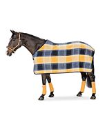 Eskadron Dralon Deken Ruit Navy / Geel / Wit