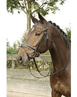 Harry's Horse Hoofdstel Luxe zwart / wit gecombineerd
