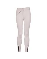 Premiere rijbroek Tulip II kinderen stoffen kniestukken Wit