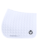 Cavalleria Toscana Jumping zadeldek with Circle Quilting - Wit - Zwart Logo