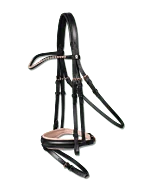 Waldhausen Hoofdstel X-line Rose Gold Zwart