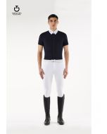 Cavalleria Toscana Technical Piquet Effect Jersey Competition Polo with Piping Inserts Heren