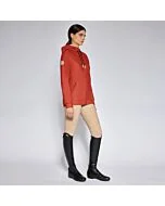 Cavalleria Toscana Diagonal Weave Zip Hoodie Brick