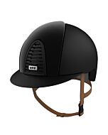 Kep Italia Rijhelm Cromo 2.0 Textile Black/Black Velvet Panels Beige Chinstrap