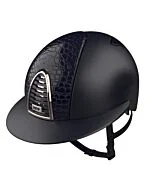 Kep Italia Rijhelm Cromo 2.0 Polo Visor Textile Blue / Front and rear panels Cocco Style blue Leather 