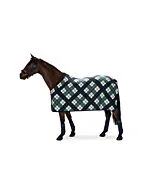 Eskadron Fleece Deken Ruit Navy / Wit / Seapine Green 