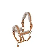 Eskadron Halster Double Pin Metallic Faux Leather Platinum Cognac