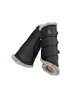Eskadron Platinum Tendon Boots Fauxfur Leather FF Black