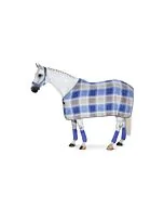 Eskadron Dralon Deken Check Atlantic Blue / Marshmellow / Silver Pearl