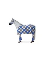 Eskadron Fleece Deken Ruit Atlantic Blue / Marshmellow / Silver Pearl