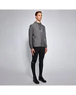 Cavalleria Toscana Men's Diagonal Weave Zip Hoodie Grey