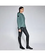 Cavalleria Toscana Women's Perforated Jersey Hooded Softshell Jacket Petroleum