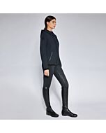 Cavalleria Toscana Women's Perforated Jersey Hooded Softshell Jacket Navy