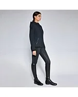 Cavalleria Toscana Women's Perforated Jersey Hooded Softshell Jacket Navy