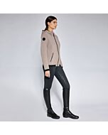 Cavalleria Toscana Women's Perforated Jersey Hooded Softshell Jacket Taupe