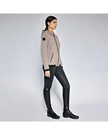 Cavalleria Toscana Women's Perforated Jersey Hooded Softshell Jacket Taupe