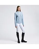 Cavalleria Toscana Women's Technical Crew Neck Sweatshirt with Zip - Blue Fog