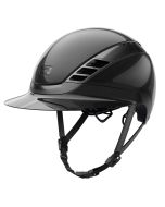 ABUS Pikeur Rijhelm AirLuxe Chrome Long Visor - Shiny Black