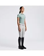 Cavalleria Toscana Girl's Training Jersey Polo S/S - Light Teal Green