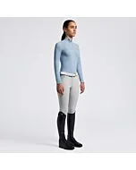 Cavalleria Toscana Girl's Training Jersey Polo L/S - Blue Fog