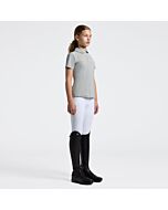 Cavalleria Toscana Girl's Training Polo with Embroidery - Belgian Block