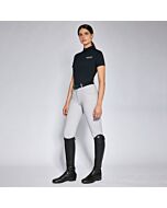 Cavalleria Toscana Jersey S/S Training Zip Polo navy