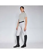 Cavalleria Toscana Jersey S/S Training Zip Polo Light Grey