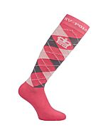 HV Polo Kniekousen Argile Ruit Raspberry  