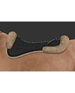 Mattes Sheepskin Half Pad with trim in front and rear, skin in cushion area
