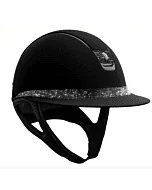 Samshield Rijhelm Miss Shield Shadowmatt Black Crystal Fabric Blason & Band 