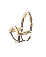 Eskadron Heritage Halster Softshell Fauxfur Double Pin Beige