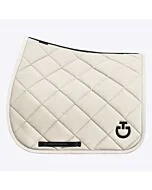 Cavalleria Toscana Jersey Saddle Pad with Diamond Quilting - Beige / Beige