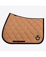 Cavalleria Toscana Jumping Saddle Pad with Circular Quilting - Camel / Black