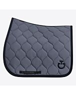 Cavalleria Toscana Dressage Saddle Pad with Circular Quilting - Grey / Black