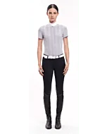 Cavalleria Toscana Vertical Perforated Dames Wedstrijd Shirt S/S