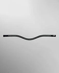 Passier Gebogen Frontriem met Strass Stenen 