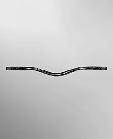 Passier Gebogen Lakleren Frontriem met Strass Stenen 