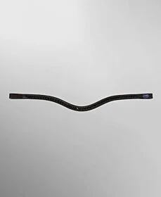 Passier Gebogen Frontriem met Grote Swarovski Stenen in Graphite