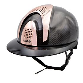 Kep Italia Rijhelm Carbon Helmet E-Light Shine Black / 3 Rose Gold Inserts  Polo Visor