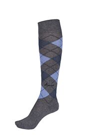 Pikeur Kniekousen Ruit Grijs / Lavender / Grijs Blauw 