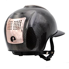 Kep Italia Rijhelm Carbon Helmet E-Light Shine Black / 3 Rose Gold Inserts  Polo Visor