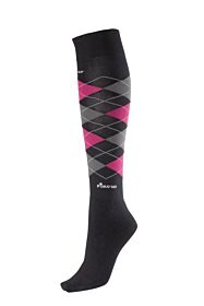 Pikeur Kniekousen Ruit  Zomer Grijs/Roze