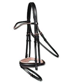 Waldhausen Hoofdstel X-line Rose Gold Zwart