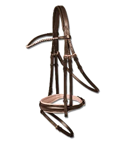 Waldhausen Hoofdstel X-line Rose Gold Bruin