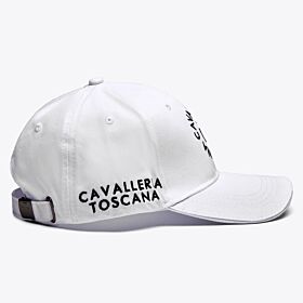 Cavalleria Toscana Baseball Cap with Embroidered Logo Wit