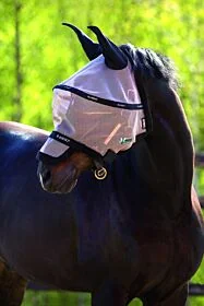 Rambo Flymask Plus Oakmeal & Black