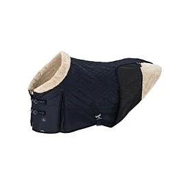 Eskadron Platinum Staldeken Fauxfur Collar Navy