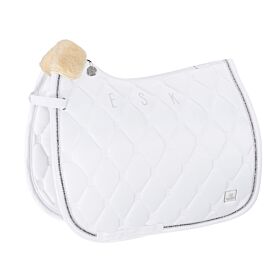 Eskadron Zadeldek Glossy Crystal Platinum Pure Wit