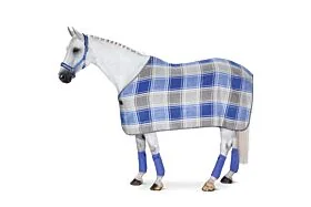 Eskadron Dralon Deken Check Atlantic Blue / Marshmellow / Silver Pearl